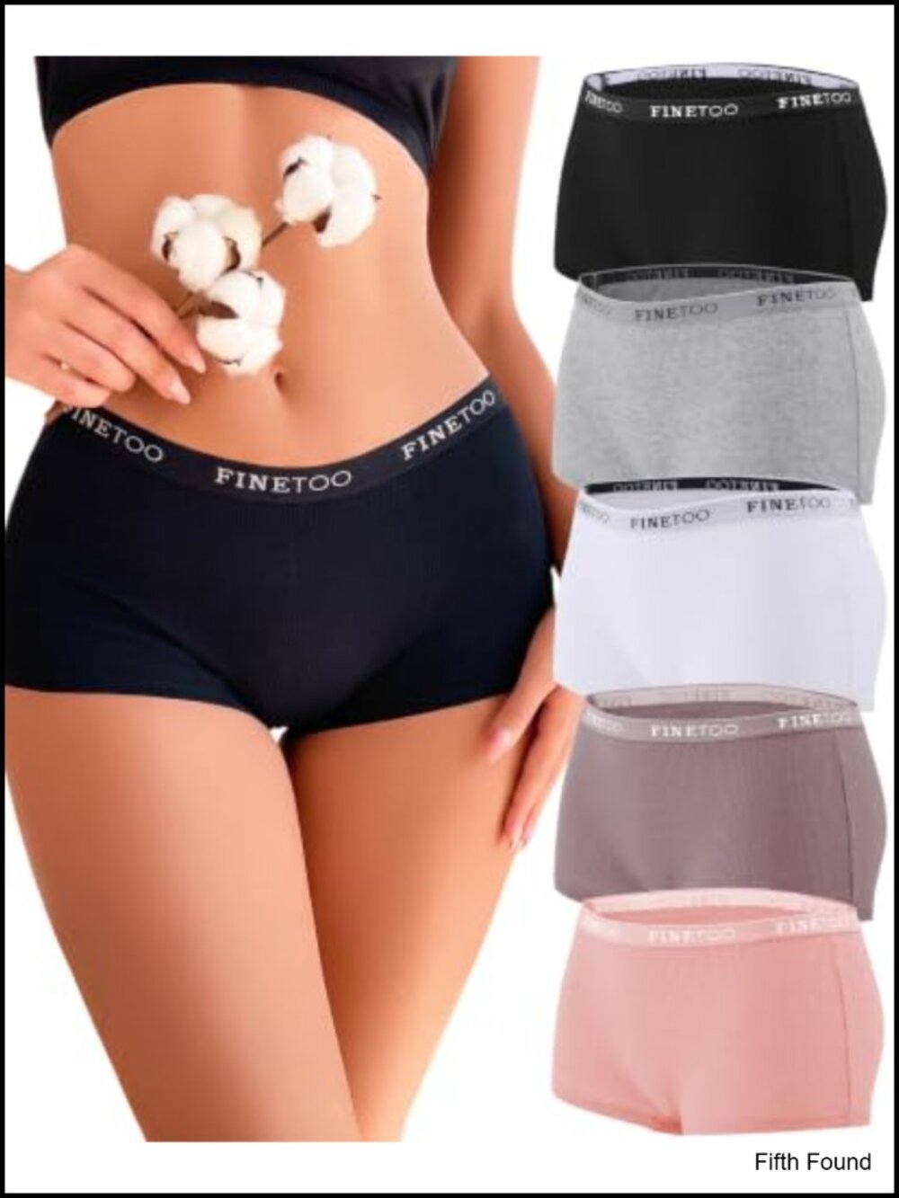 Cotton Boyshort Underwear for Women Boxer Briefs Ladies Panties 5 Pack